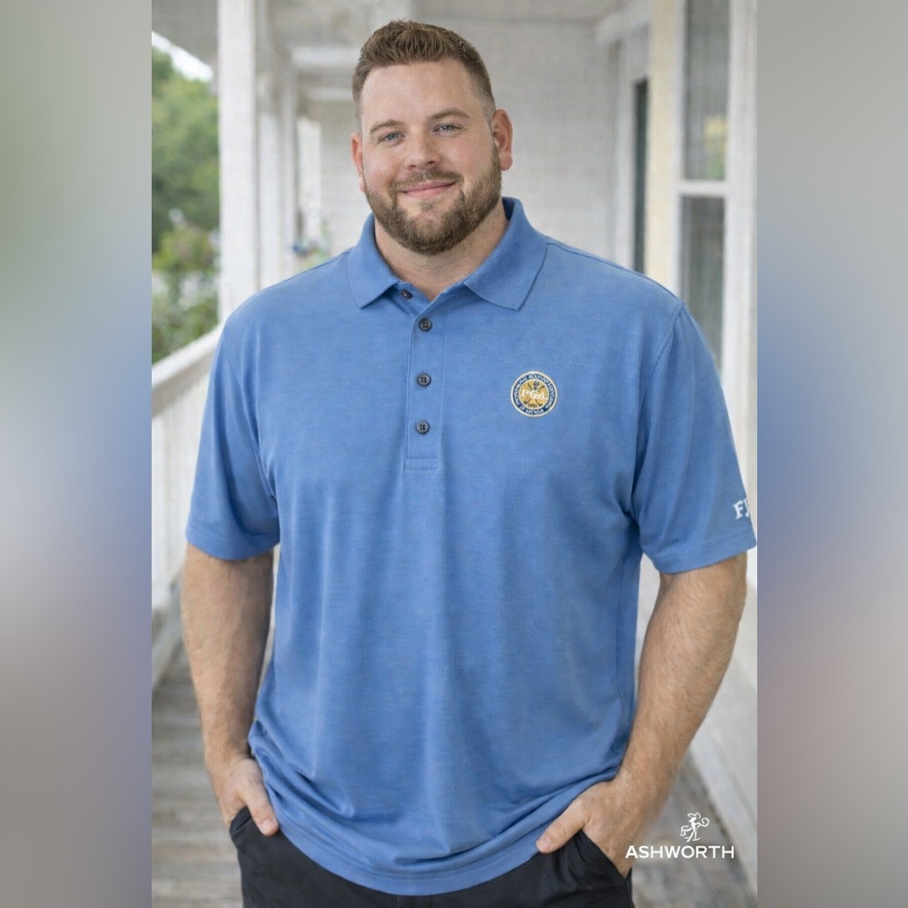 Ashworth Men's Classic Blue Polo Shirt